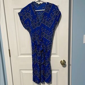 Diane Von Furstenberg Blue Wrap Dress
